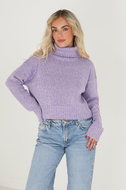 Roll Neck Croed Twist Jumper