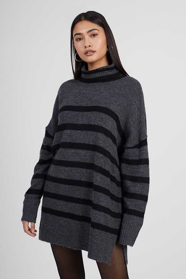 Ladies Brave Soul Charcoal Knitwear