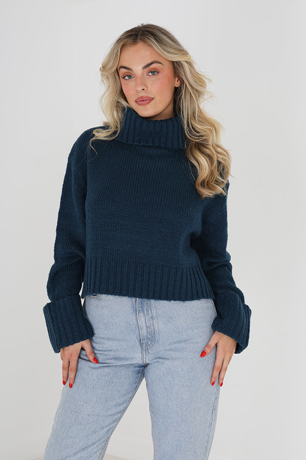 Loose Fit Roll Neck Jumper