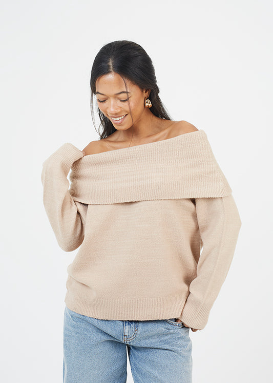 Ladies Brave Soul Stone Knitwear