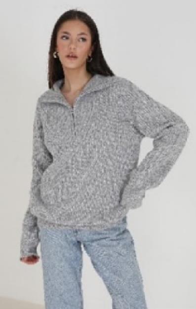 Brave Soul Miley Quarter Zip Jumper