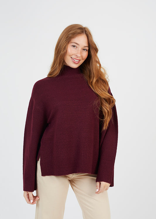 Ladies Brave Soul Wine Knitwear