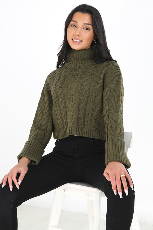 Ladies Brave Soul Khaki Knitwear