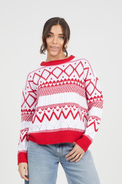 Ladies Brave Soul Red Knitwear