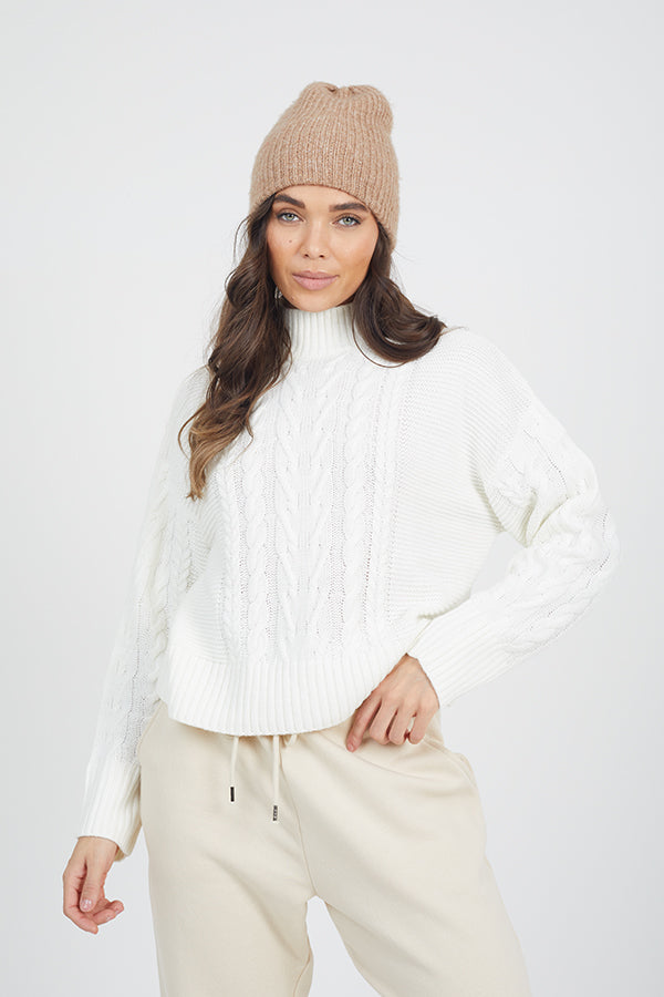 Ladies Brave Soul Ivory Knitwear