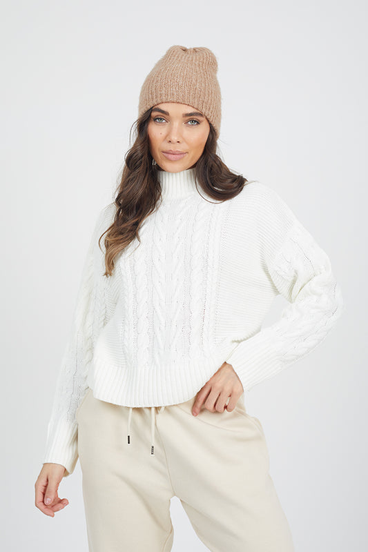 Ladies Brave Soul Ivory Knitwear