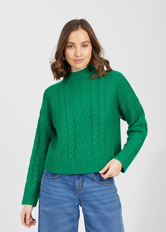 Ladies Brave Soul Green Knitwear