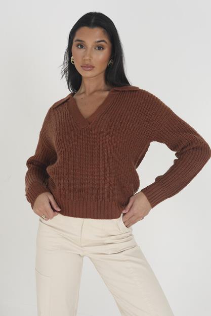Brave Soul Etta Polo Collar Jumper