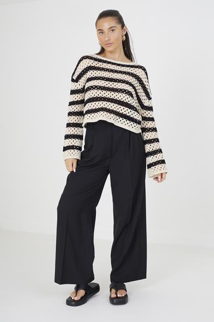 Mesh Croed Stripe Jumper