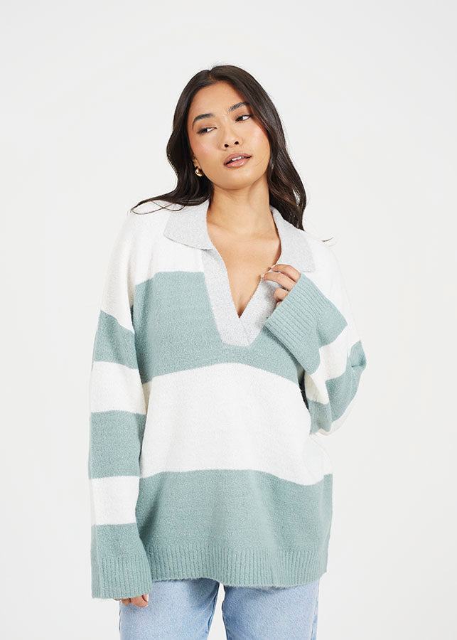 Ladies Brave Soul Sage Knitwear