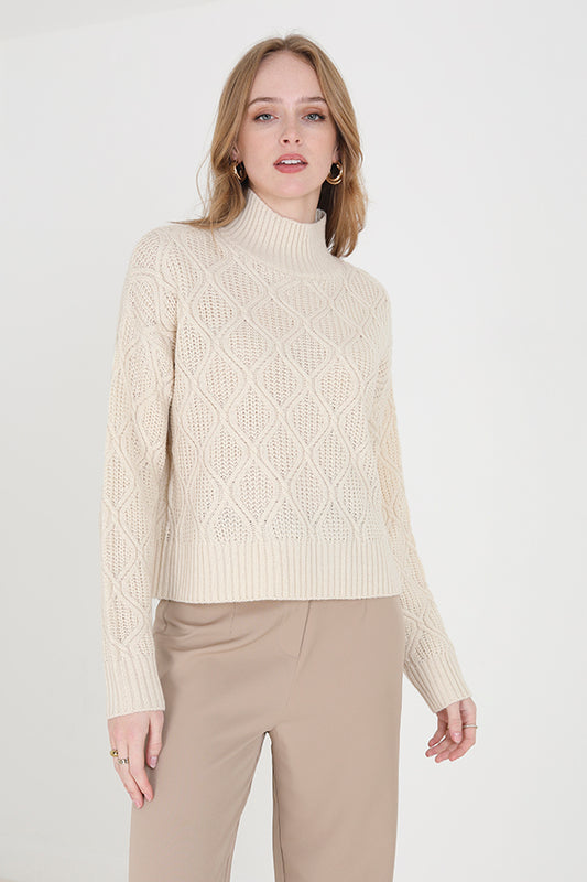 Turtle Neck Cable Jumper