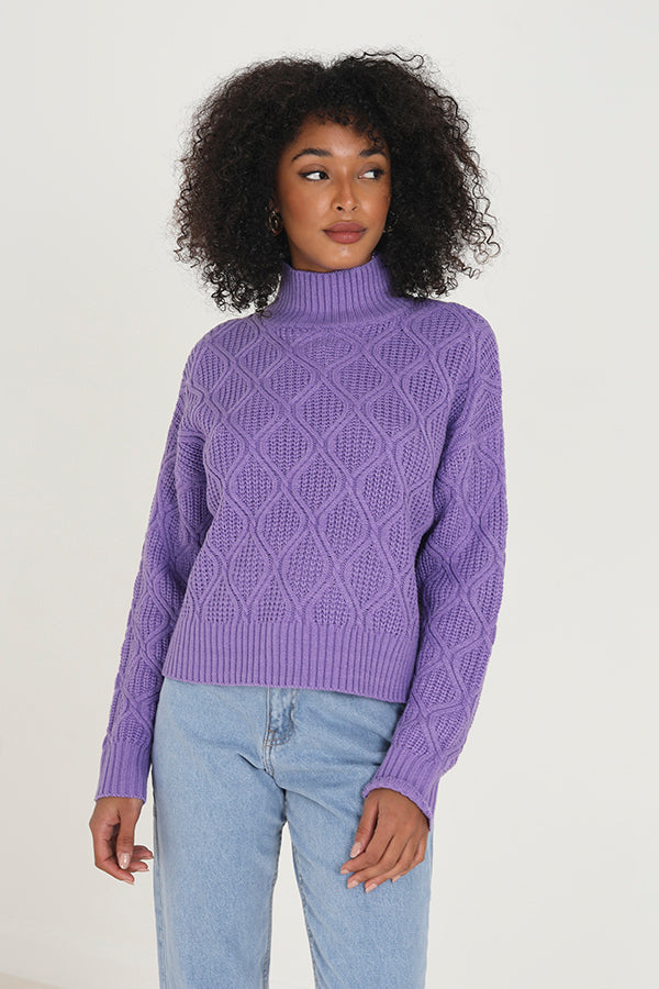 Turtle Neck Cable Jumper