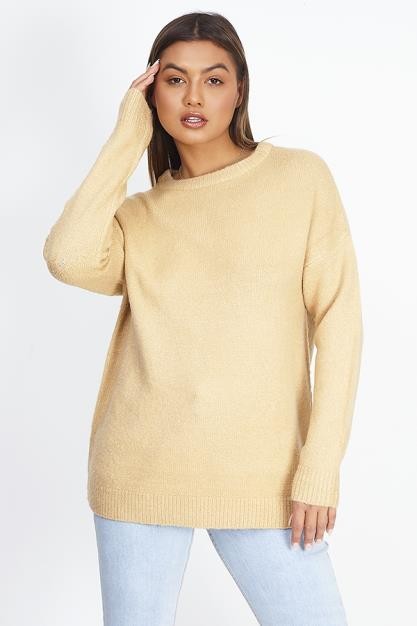 Plain Oversized Crew Neck Jumper