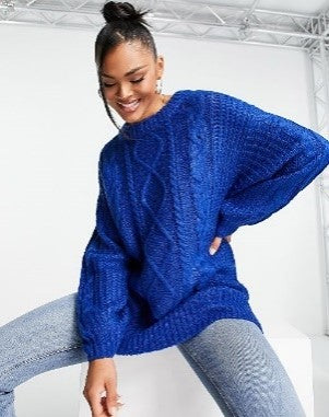 Brave Soul Tokyo Oversized Cable Knit Jumper