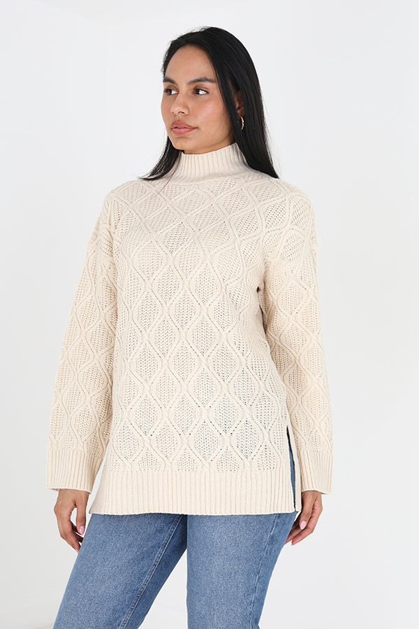 Tunic Neck Cable Jumper