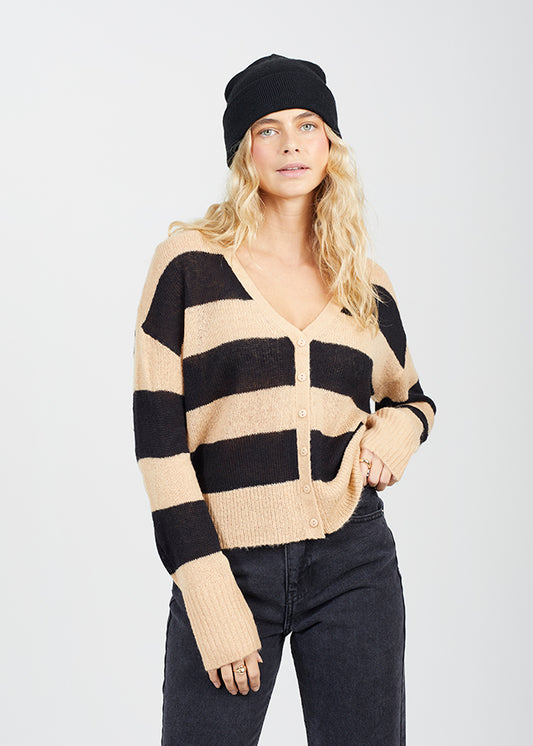 Ladies Brave Soul Camel Cardigan
