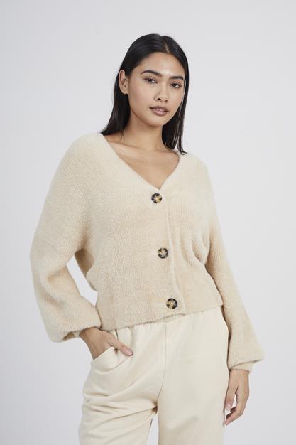 Ladies Brave Soul Cream Cardigan