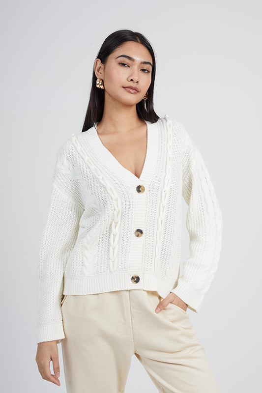 Ladies Brave Soul Cream Cardigan
