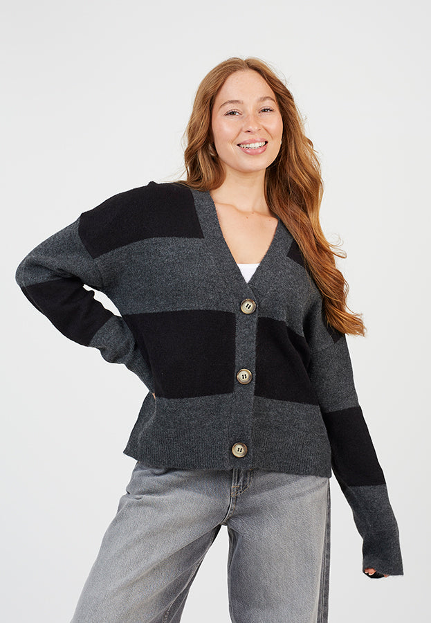 Ladies Brave Soul Charcoal Cardigan