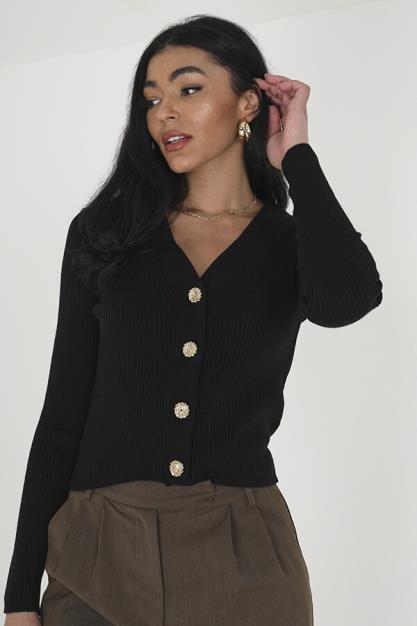 Rib Cardigan