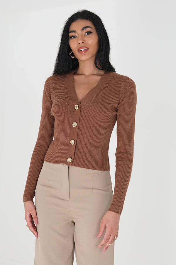 Rib Cardigan