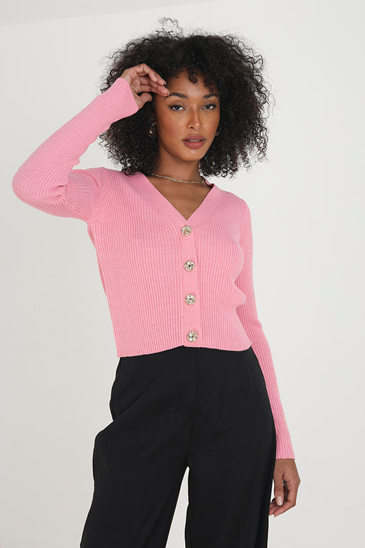 Rib Cardigan
