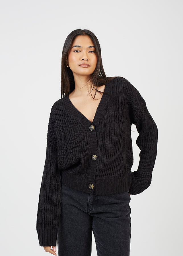 Ladies Brave Soul Black Cardigan