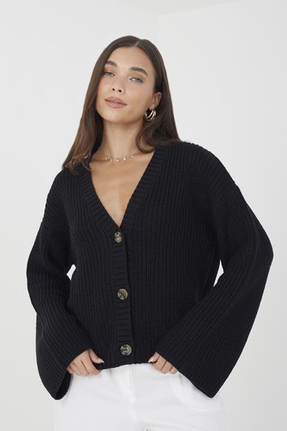Fisherman Rib Knit Cardi