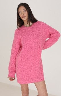 Brave Soul Virgo Cable Knit Jumper Dress