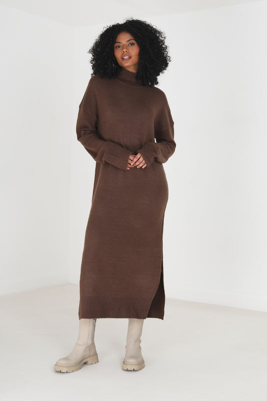 Turtle Neck Longline Dress