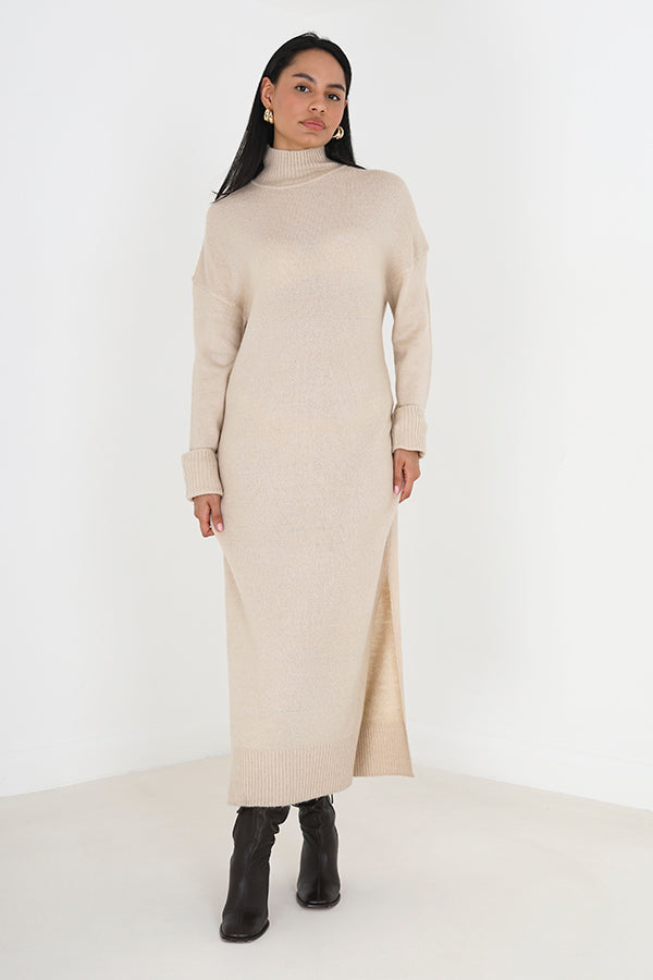 Turtle Neck Longline Dress