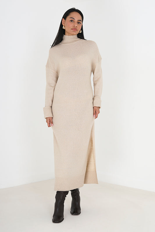 Turtle Neck Longline Dress
