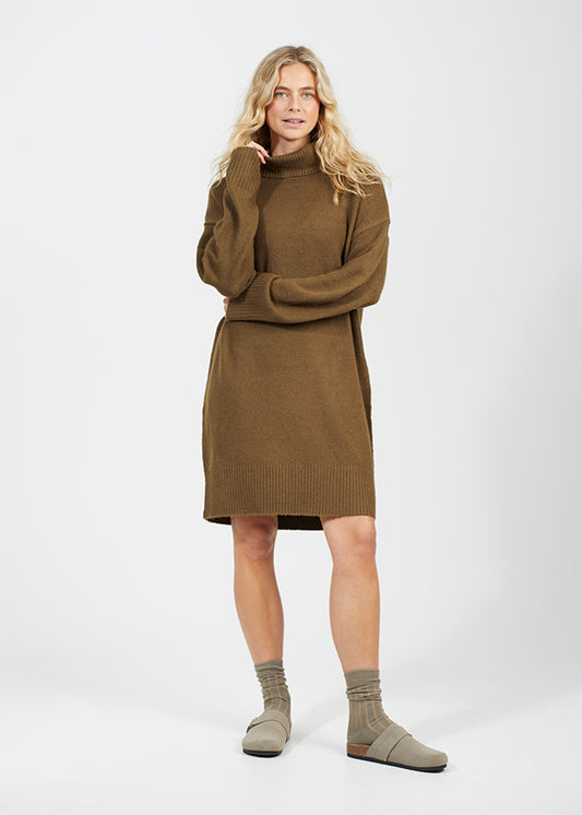 Ladies Brave Soul Khaki Dress