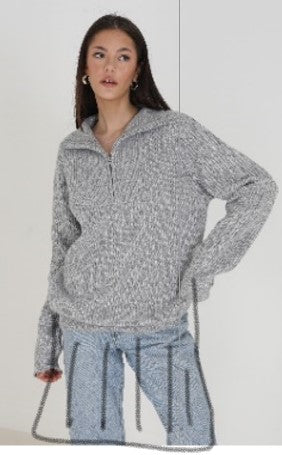Brave Soul Miles Quarter Zip Jumper Dress