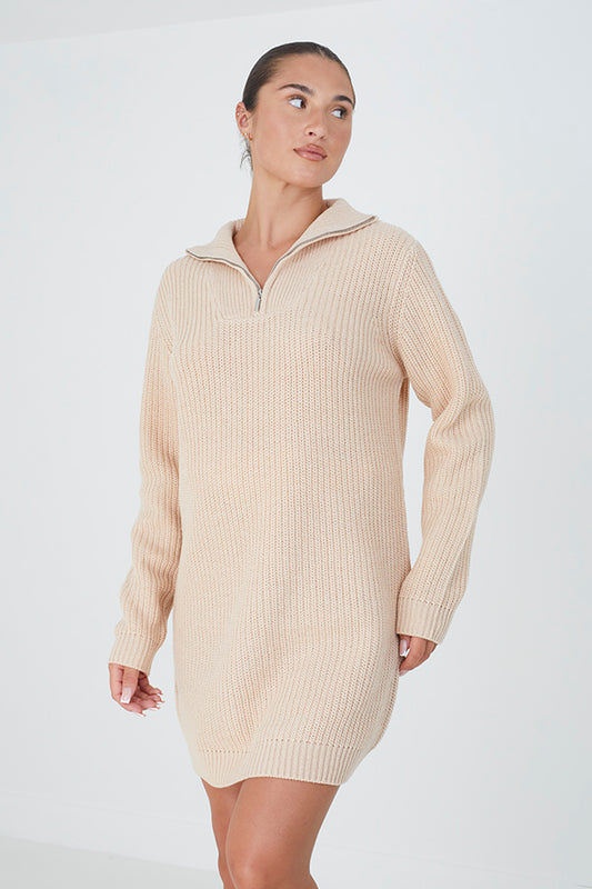 Quarter Zip Jumper Dress