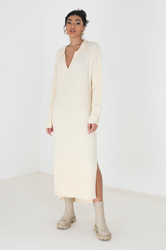 Oversized Polo Neck Dress