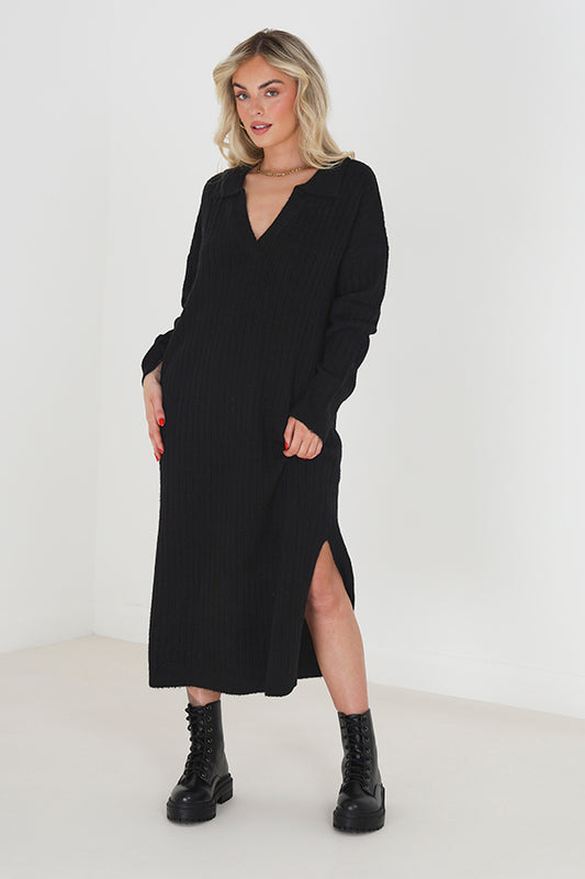 Oversized Polo Neck Dress