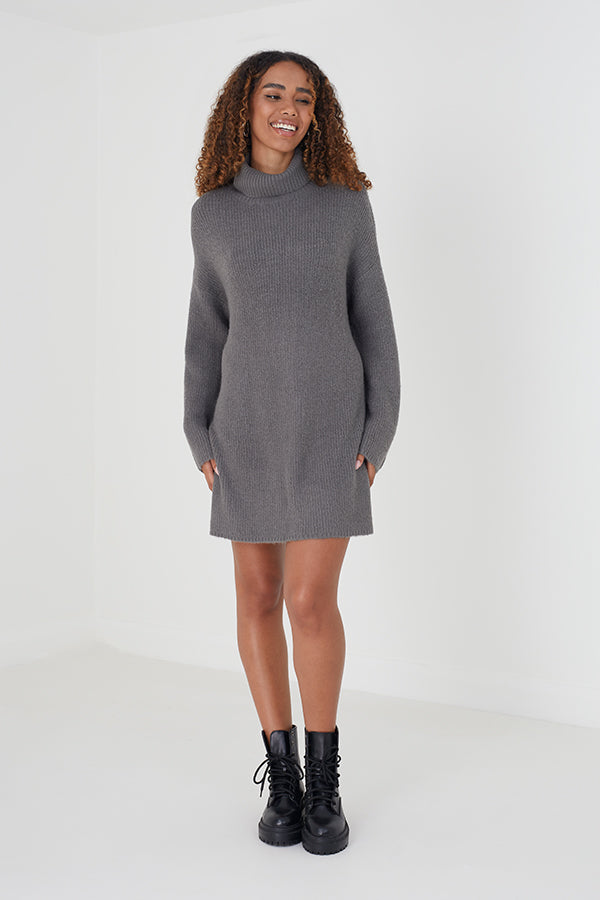 Roll Neck Oversized Dress