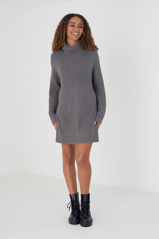 Roll Neck Oversized Dress