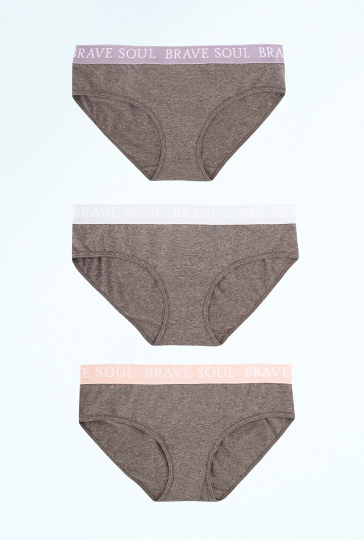 Three Pack Branded Hipster Briefs