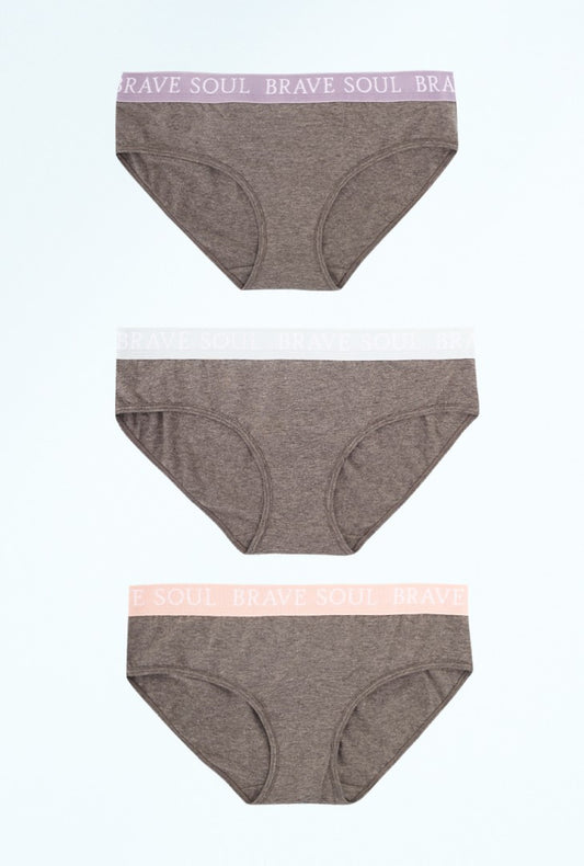 Three Pack Branded Hipster Briefs