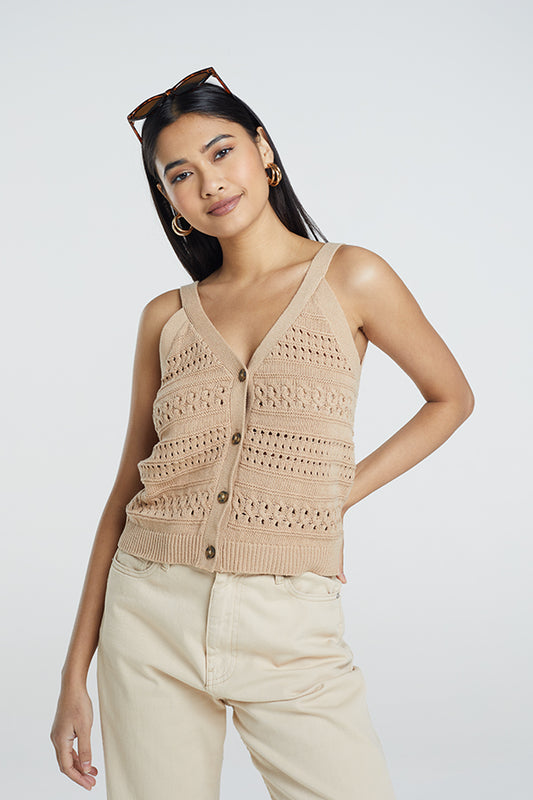 Crochet Knit Vest