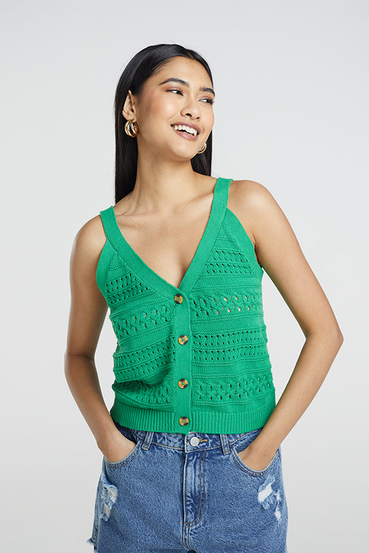 Crochet Knit Vest