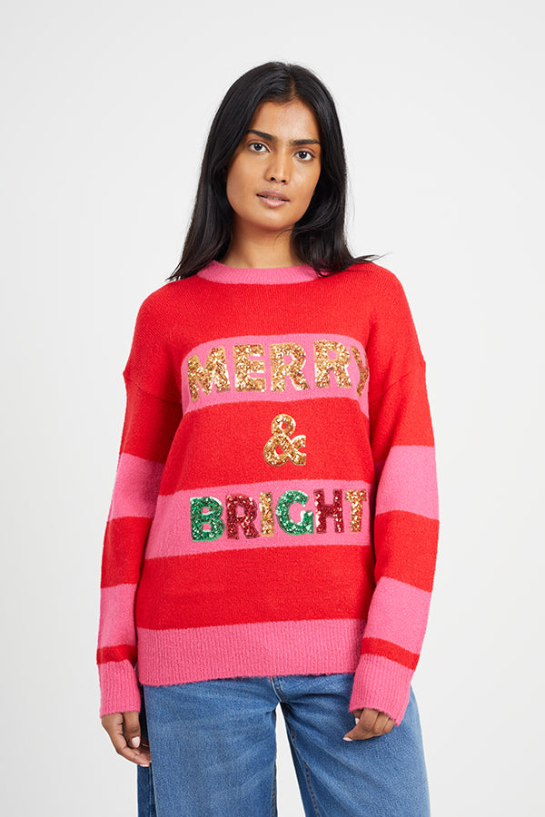 Ladies Brave Soul Red Knitwear