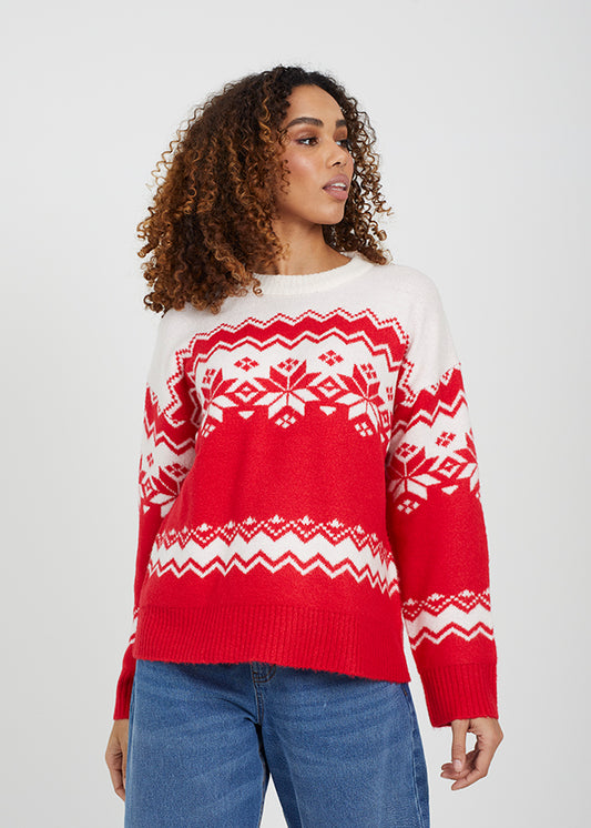Ladies Brave Soul Red Knitwear