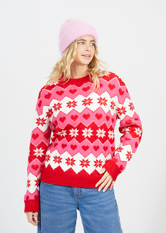 Ladies Brave Soul Red Knitwear