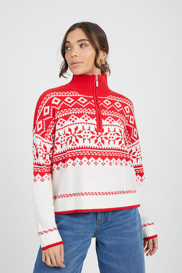 Ladies Brave Soul Red Knitwear