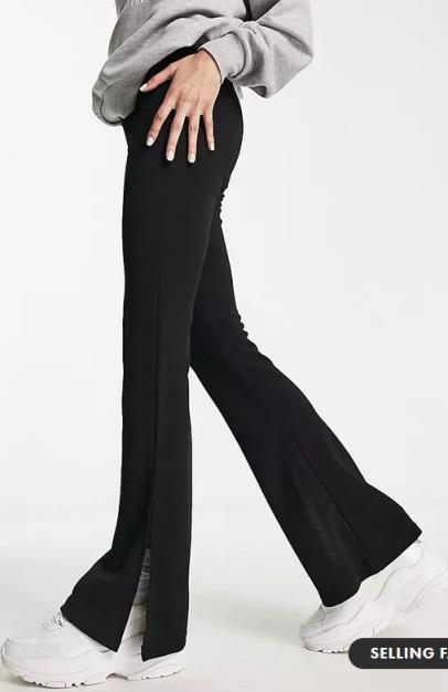 Night Addict Namye Side Split Flared Leggings
