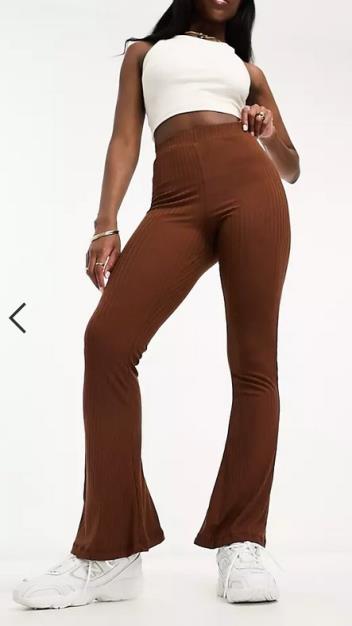 Night Addict Ribbed Flared Leggings