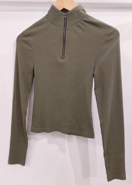Brave Soul Long Sleeve Quarter Zip Top